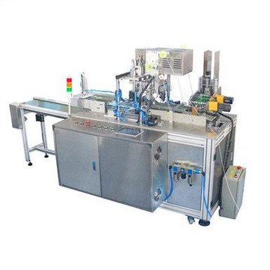 세미 오토 부직포 이어루프 용접 기계